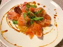 Salmone marinato con riduzione di Aperol e arancia